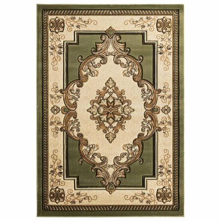 UNITED WEAVERS OF AMERICA 2 ft. 7 in. x 7 ft. 4 in. Bristol Fallon Green Rectangle Runner Rug 2050 10545 28C